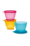 Renkli Buzdolabı Saklama Kapları 3'lü Set 400 ml