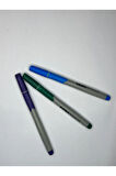 Fineliner Keçeli Kalem 0,4 mm (1 Adet Mavi+ 1 Adet Mor + 1 Adet Yeşil)