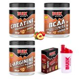 BCAA-Kreatin-L Arjinin + ZMA 60 Servis Şeftali Aromalı Protein Tozu Hediyeli