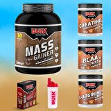 Mass Gainer 3 Kg Çikolata BCAA Arjinin Kreatin 60 Servis Şeftali Protein Tozu Hediyeli