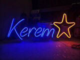 En Güzel Günde isim yıldız Işıklı Neon Led Duvar Dekarasyon 25*45 cm