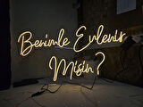 En Güzel Günde Benimle Evlenirmisin Işıklı Neon Led Duvar Dekarasyon 40*65