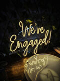 En Güzel Günde We Re Engaged Işıklı Neon Led Duvar Dekarasyon 40*55 Cm