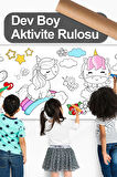 Dev Boyama Unicorn Temalı Bebek, Kreş ve Çocuk Aktivite ve Boyama Rulosu - Kids Coloring Roll
