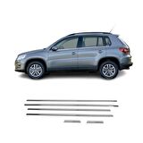 VW Tiguan Krom Cam Çıtası (6Parça) 2007-2015 Arası P.Çelik