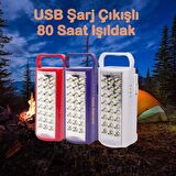 Şarjlı Işıldak 18 Led Usb 80 Saat Kesintisiz Işık  Ledli