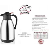 Cooker 2 Litre Paslanmaz Çift Katlı Çelik Termos CKR2006