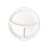 Ekolojik 26 Cm. 3 Bölmeli 48 Kişilik Parti Piknik Sofra Sunum Seti -Tabak Bardak Çatal Kaşık Takımı