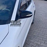 Hyundai Elantra Sinyalli 2016-2018 Uyumlu Batman Yarasa Ayna Kapağı Piano Black Abs Plastik