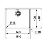 Franke Maris MRX 110-50 Paslanmaz Çelik Tezgahaltı Eviye