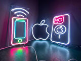 Neon Led Tabela Elma Logo Duvar Dekorasyon