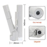 Cep Mikroskop 100X Taşınabilir LED Işıklı Yüksek Kaliteli Lens Taşıma Çantalı Kompakt El Mikroskobu