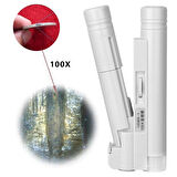 Cep Mikroskop 100X Taşınabilir LED Işıklı Yüksek Kaliteli Lens Taşıma Çantalı Kompakt El Mikroskobu