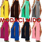 Elo  TP101055 Uzun Derin Yırtmaçlı Etek