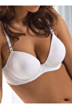 Kadın Beyaz Dolgulu Sütyen 7080