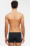 Davide Pamuklu Basic Erkek Boxer Siyah