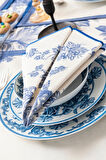 Elysian Blue, Premium Seri Mutfak Sunum Peçetesi, Duck Keten Kumaş 40x40cm