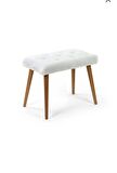 Gürgen Retro Ahşap Ayaklı Handmade Pofidik Puf Bench Koltuk