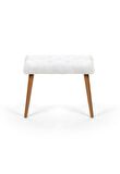 Gürgen Retro Ahşap Ayaklı Handmade Pofidik Puf Bench Koltuk