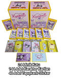 Kuromi Karakter Oyun Kartları Yeni Seri (24 Mini Kutu 144 Adet Kart 48 Adet Sticker)