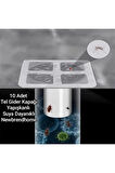 Banyo Duş Gider Süzgeci Gider Kapağı 10 Adet Saç Küvet Drenajı Duş Tahliye Kapağı 10x10 Cm Yapışkanlı