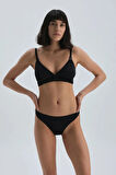 Siyah Emzirme Hamile Bikini Üst