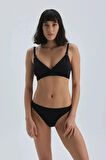 Siyah Emzirme Hamile Bikini Üst
