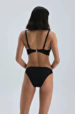 Siyah Emzirme Hamile Bikini Üst