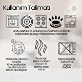 15*24 cm Döküm Demir Oval Fajita, Pişirme ve Servis Tabağı, Emaye Kaplı