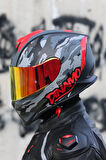 Dinamo Camo Siyah-Titanium-Kırmızı Kask