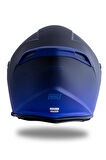 Palio DeepSky Mat Siyah-Mavi Açık Kask