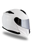 Delta Basic Beyaz Çene Açılır Kask