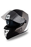 Strada Layer MatSiyah-Titanium-Beyaz Kask