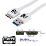 USB Micro-B Data Kablosu USB 2.0 100cm