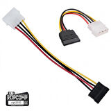 Ropcomp 4-Pin Molex Erkek - 15-Pin SATA Güç Dönüştürücü Kablo (20 cm)
