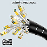 Ropcomp Spiral Kablo Kanalı Kablo Düzenleyici Toplayıcı Tutucu 1.5M – 28mm (Siyah)