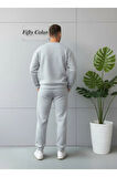 Unisex Kalın Şardonlu Sweat ve Eşofman Takım ALT-ÜST