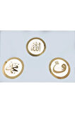 Allah Muhammed Ve Vav Figürlü Üçlü Pano Set Pleksi Duvar Süsü