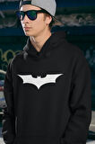 Batman Logo Baskılı Unisex Oversize Dc Karakter Hoodie