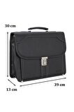 Case Club Kilit Mekanizmalı Evrak Çantası Omuz Askılı 15,6" inç Laptop Bölmeli Dosya Uyumlu