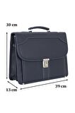 Case Club Kilit Mekanizmalı Erkek Evrak Çantası 15,6" inç Organizer Bölmeli Omuz Askılı Dosya Uyumlu