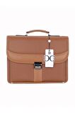 Case Club Kilit Mekanizmalı Evrak Çantası Organizer İç Bölme 15,6" inç Laptop Bölmeli Omuz Askılı