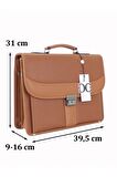Case Club Kilit Mekanizmalı Evrak Çantası Organizer İç Bölme 15,6" inç Laptop Bölmeli Omuz Askılı