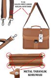 Case Club Kilit Mekanizmalı Evrak Çantası Organizer İç Bölme 15,6" inç Laptop Bölmeli Omuz Askılı