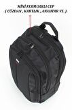 Case Club 17,3'' inç Laptop Sırt Çantası Darbe Emici Koruma Mat Destekli Su Geçirmez Kumaş 