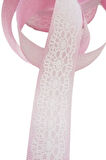 Tafta Dantel Görünümlü Kurdele Pembe 25 mm 10 Metre
