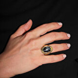 Doğal Taş Yemen Akik Doğal Taşlı Ayarlanabilir Yüzük