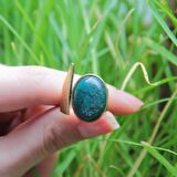 Doğal Taş Krizikol Taşı Ayarlanabilir Kadın Yüzük