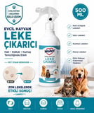  Evcil Hayvan Leke Çıkarıcı 500 ML | Kedi & Köpek İdrar, Kusmuk, Mama Lekesi ve Koku Giderici | Halı, Koltuk, Kumaş 
