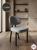 EVKO MOBİLYA Damla Sandalye, Mutfak Salon Sandalyesi, 2 Adet Sandalye, Metal Sandalye, Yemek Sandalyesi, Otel Cafe Restoran Sandalyesi